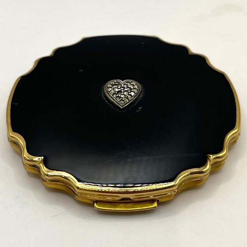 Vintage stratton black enamel - stratton,