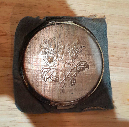 Vintage round metal floral - ,