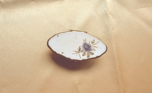 Vintage enamel floral pattern - vintage,