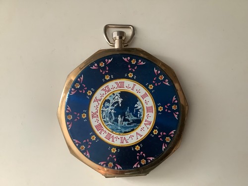 Powder compact fob watch style - fob,